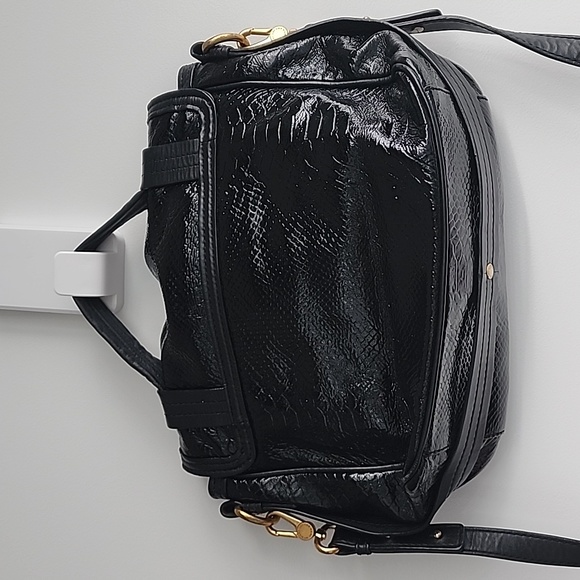 Marc by Marc Jacobs Croc Embossed Pattern Leather Flap Satchel Bag - Picture 7 of 11